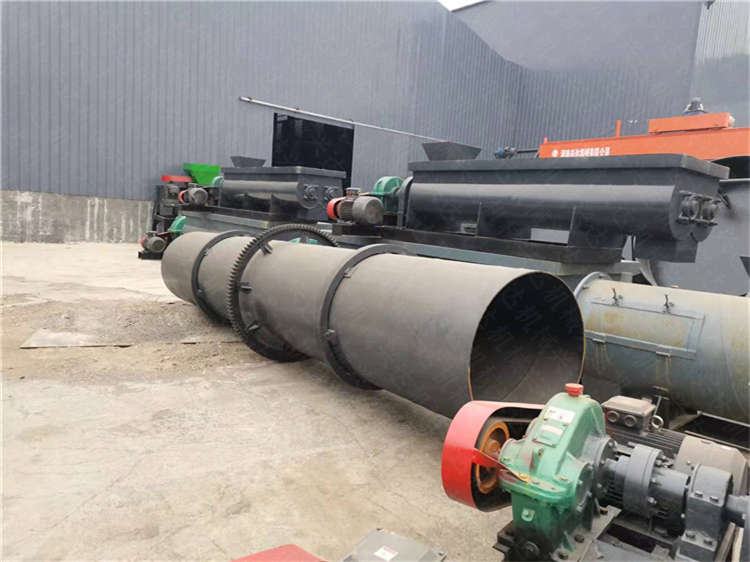 回轉式有機肥包膜機設備特點,顆粒生產線包衣機,肥料加工設備